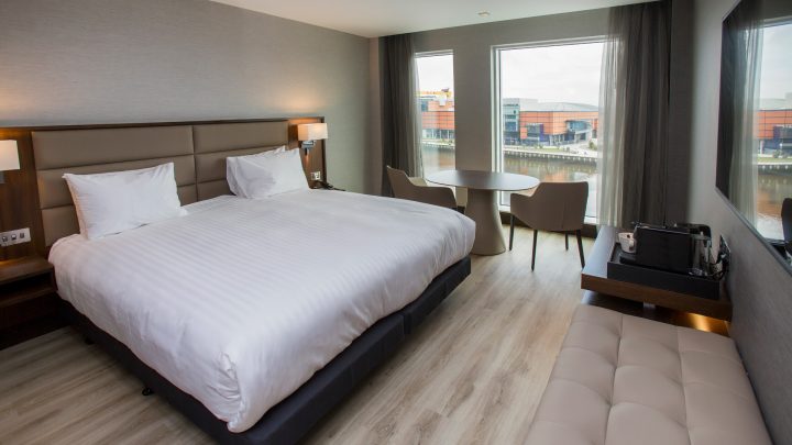 Bedroom at the AC Hotel Belfast