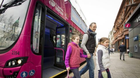 Family on Translink Metro Bus