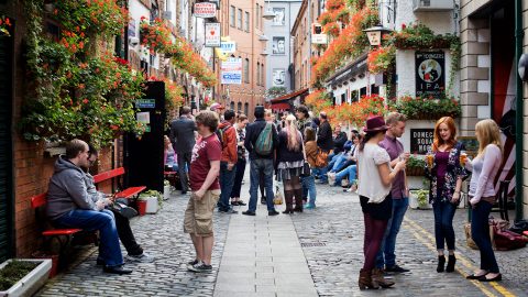 Outside Duke of York on Commerical Court