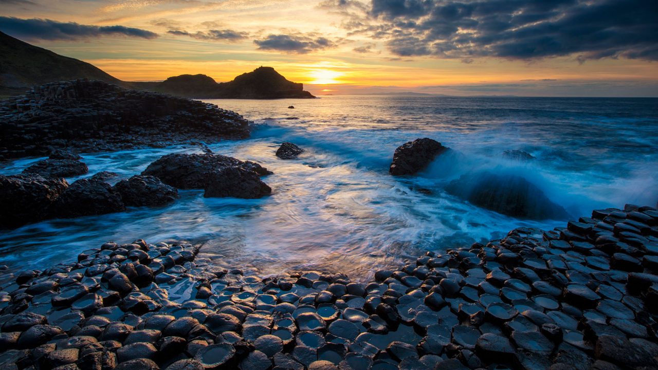 Sunset at The Giant's Causeway