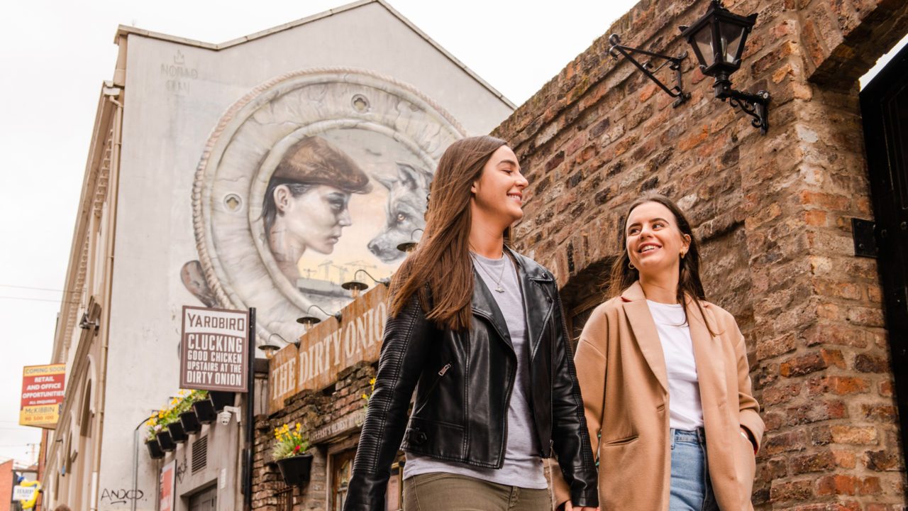 Still Waters Street Art and Couple Spring 2021