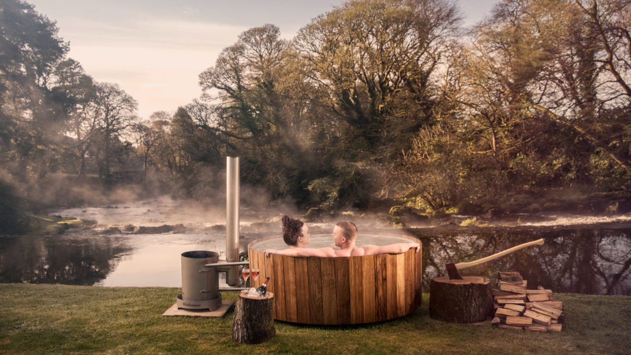 Riverside tub at Galgorm Spa and Golf Resort