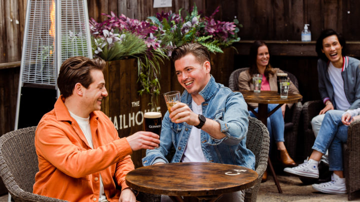 Back to Belfast Spring 2021 Jailhouse Beer Garden Couple and Friends 2