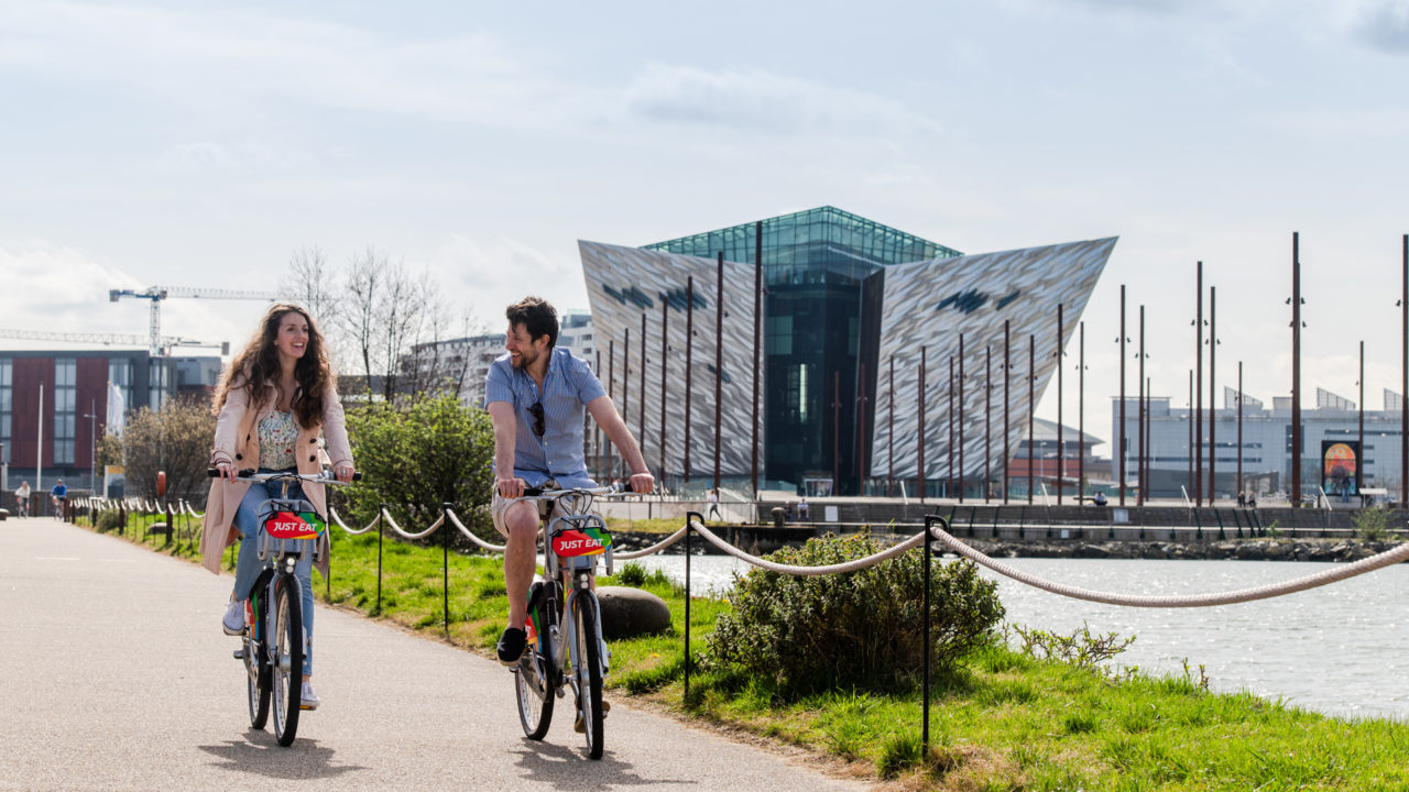 Spring Couple Cycling Maritime Mile