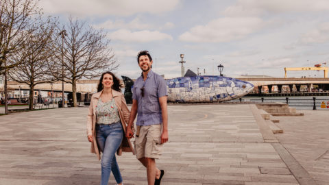 Spring in Belfast Couple Maritime Mile Big Fish
